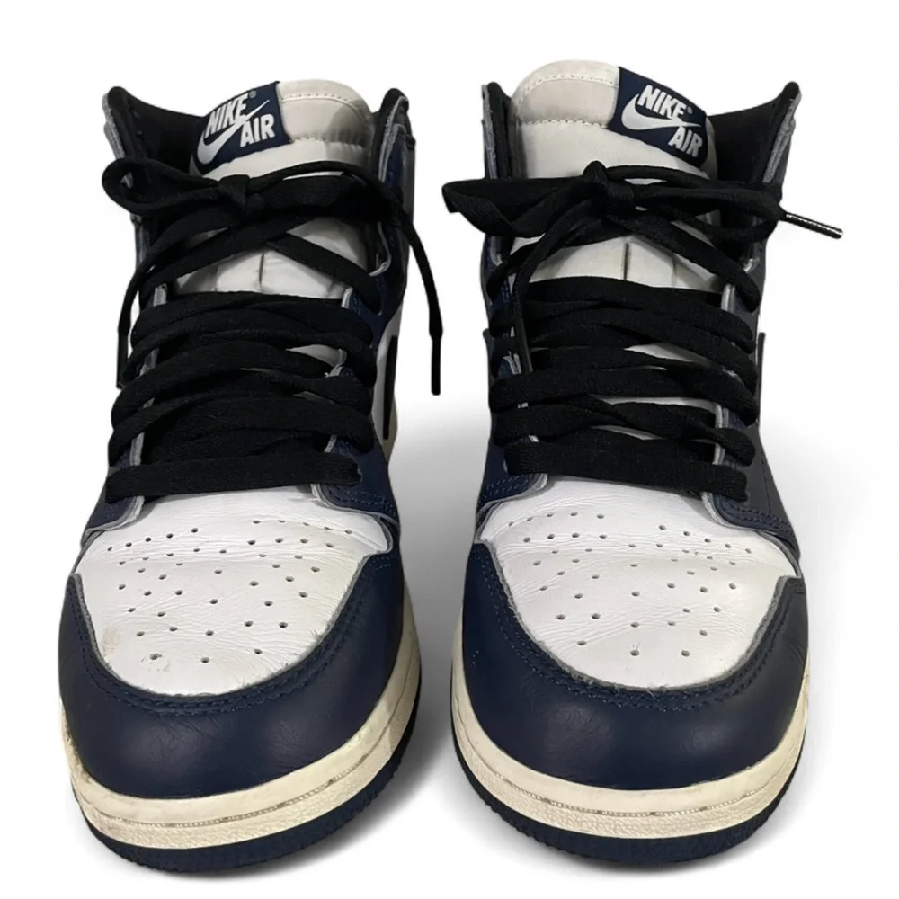 Air Jordan 1 Retro High OG PS Midnight Navy Black White FD1437-401 Size 6.5 Kids - Picture 4 of 7
